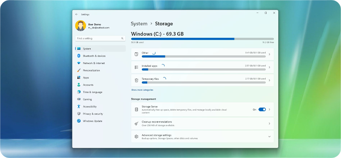 Windows 11 PC is short on disk space